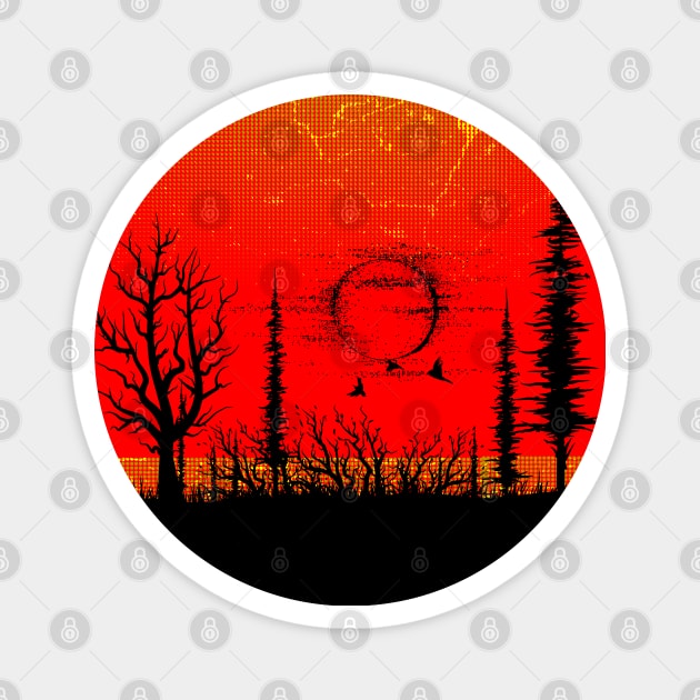 Forest and Birds Magnet by schmomsen